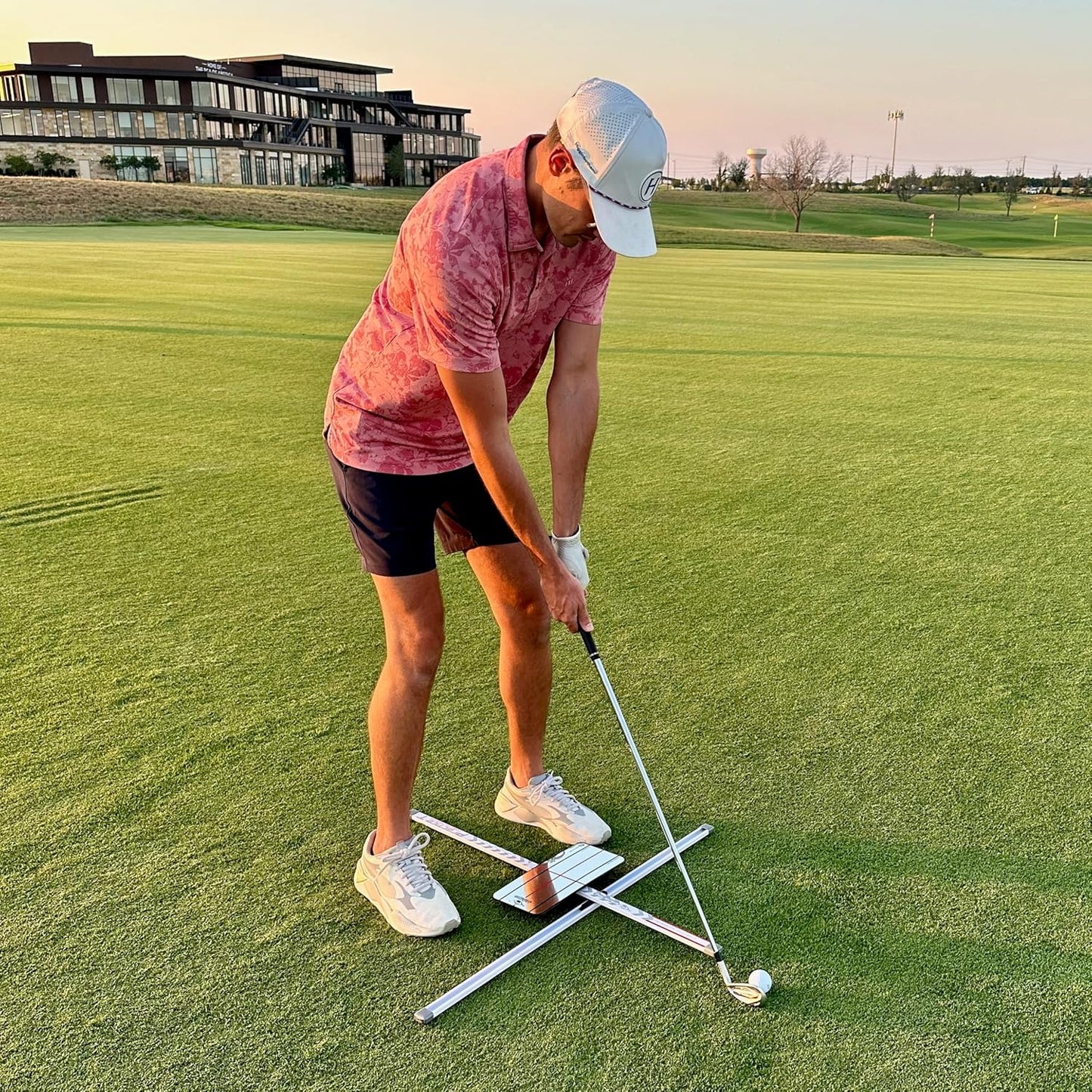 Practice-T Alignment & Ball Position Guide (White)