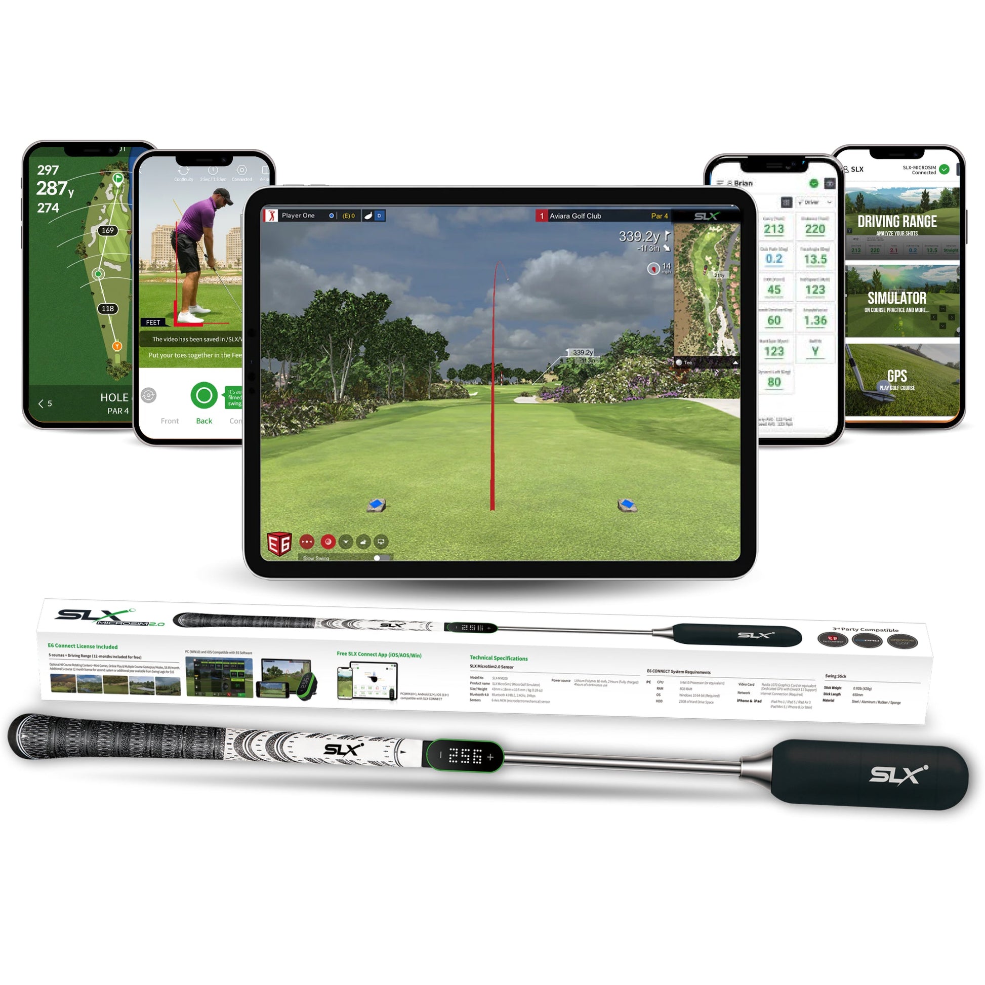 MICROSIM 2.0 (With Non-Telescoping Swing-Stick Pro) - The Golf Guys Online