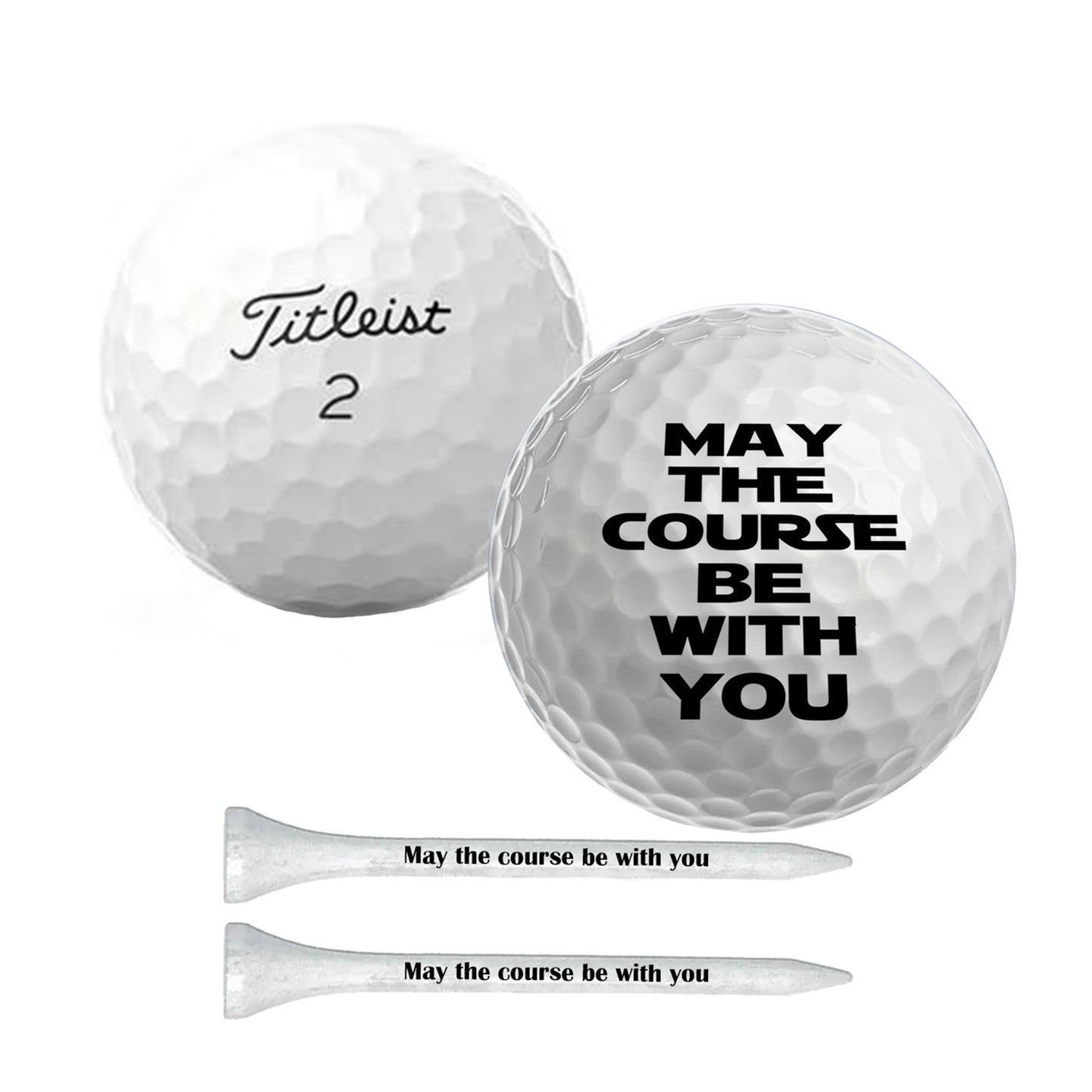 Refurbished Brands - May the course be with you Golf Balls & 10 tees