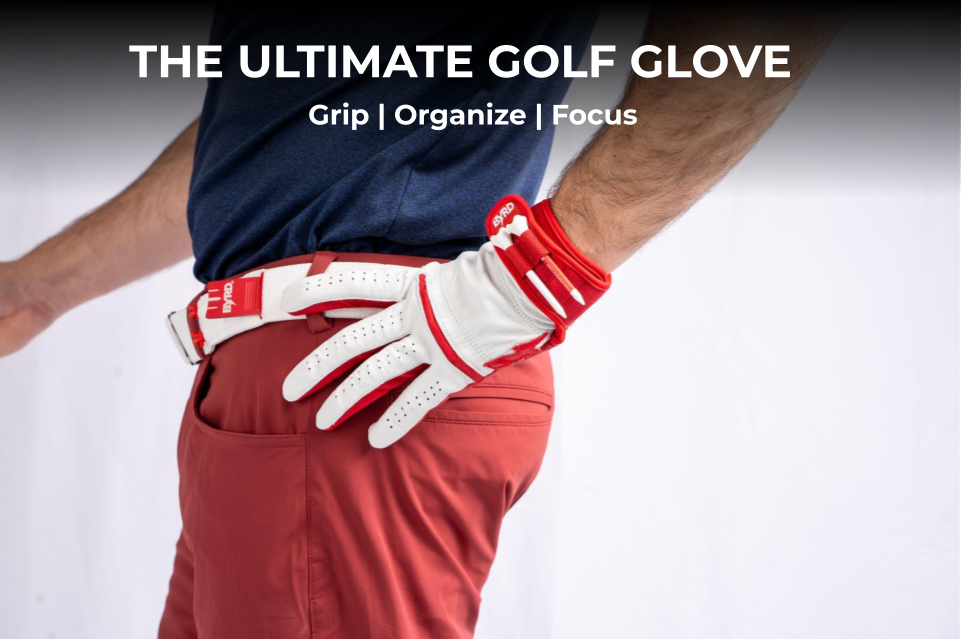 THE BYRD GOLF GLOVE - Black/Red - The Golf Guys Online