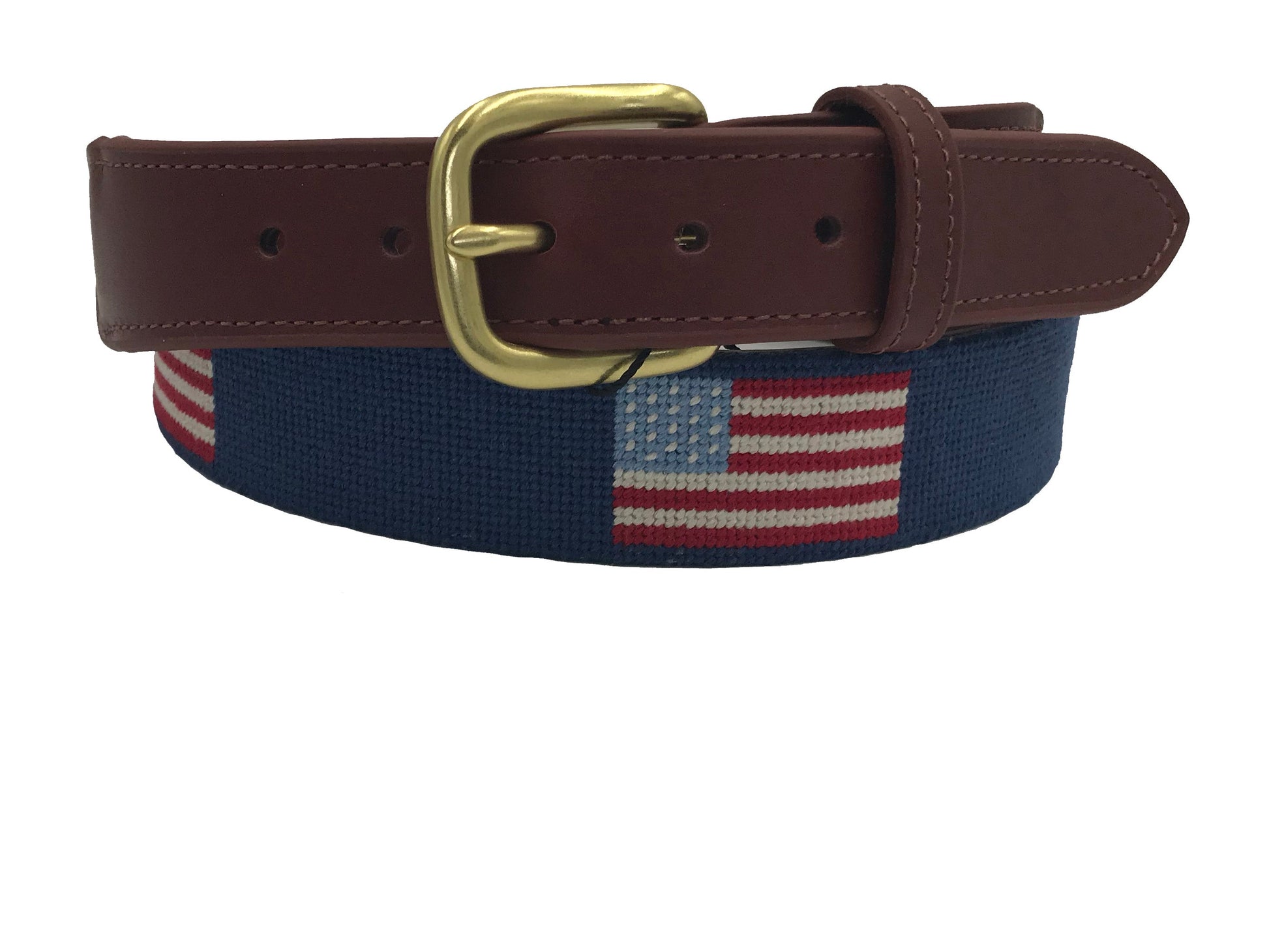 USA American Flag Needlepoint Belt - The Golf Guys Online
