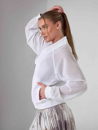 BAILA Mesh Athletic Jacket | Two-Way Zip Performance Bomber | First Position Collection - The Golf Guys Online