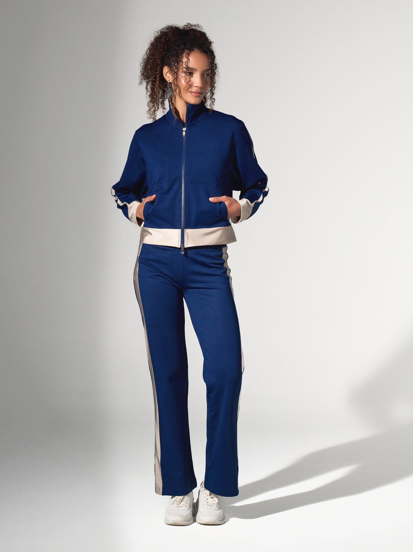 Women's Dolman Sleeve Sofia Knit Jacket - Ink/Silver Sand - The Golf Guys Online