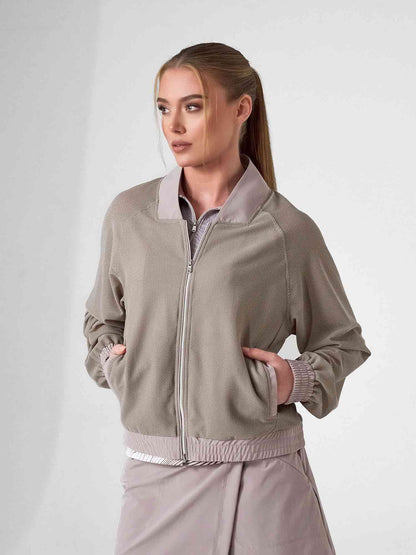 BAILA Mesh Athletic Jacket | Two-Way Zip Performance Bomber | First Position Collection - The Golf Guys Online