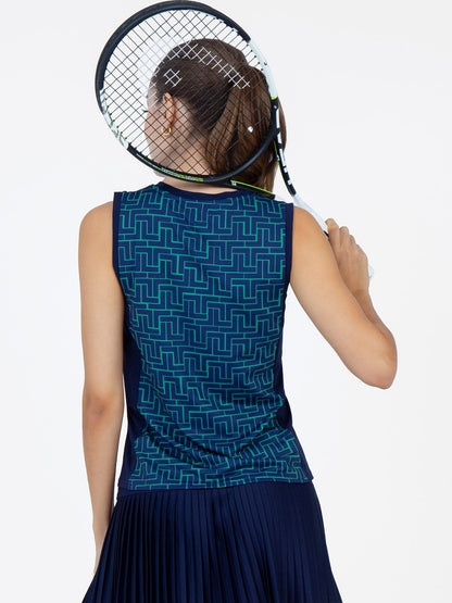 Harper Performance Tank - Ink Tessel/Ink - The Golf Guys Online