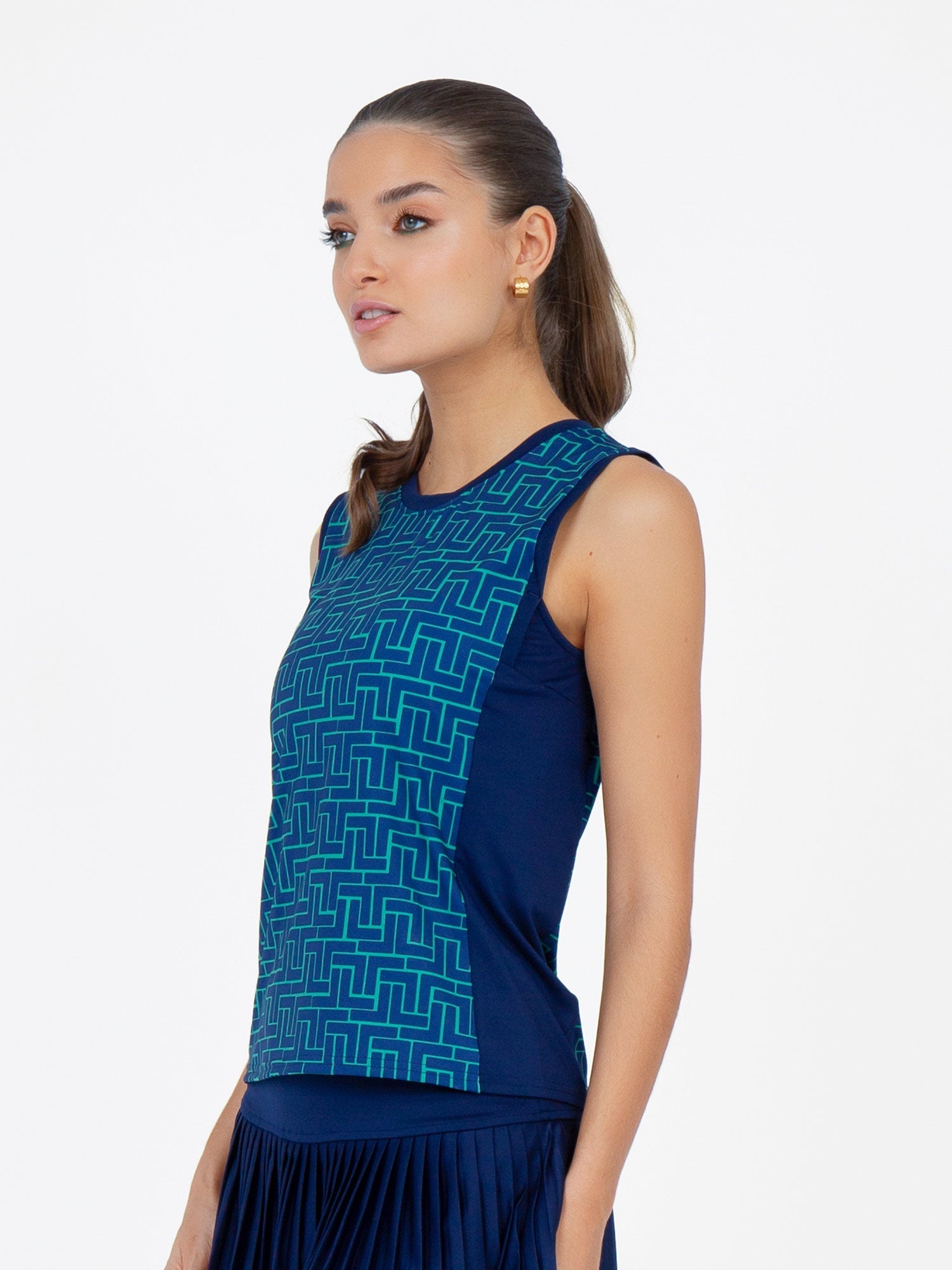 Harper Performance Tank - Ink Tessel/Ink - The Golf Guys Online