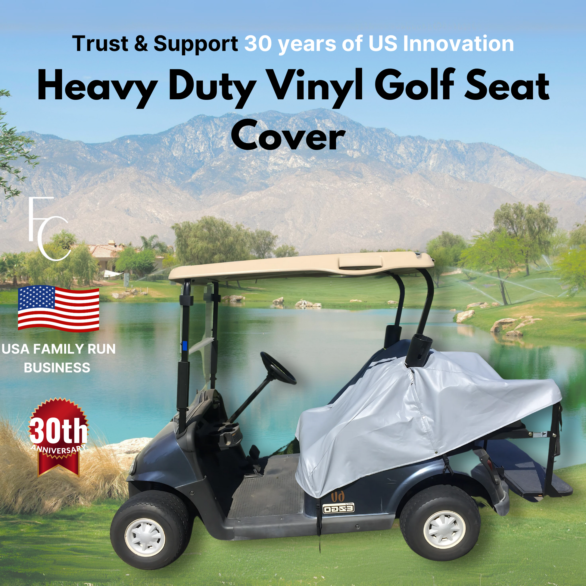Vinyl Golf Cart Seat Cover
