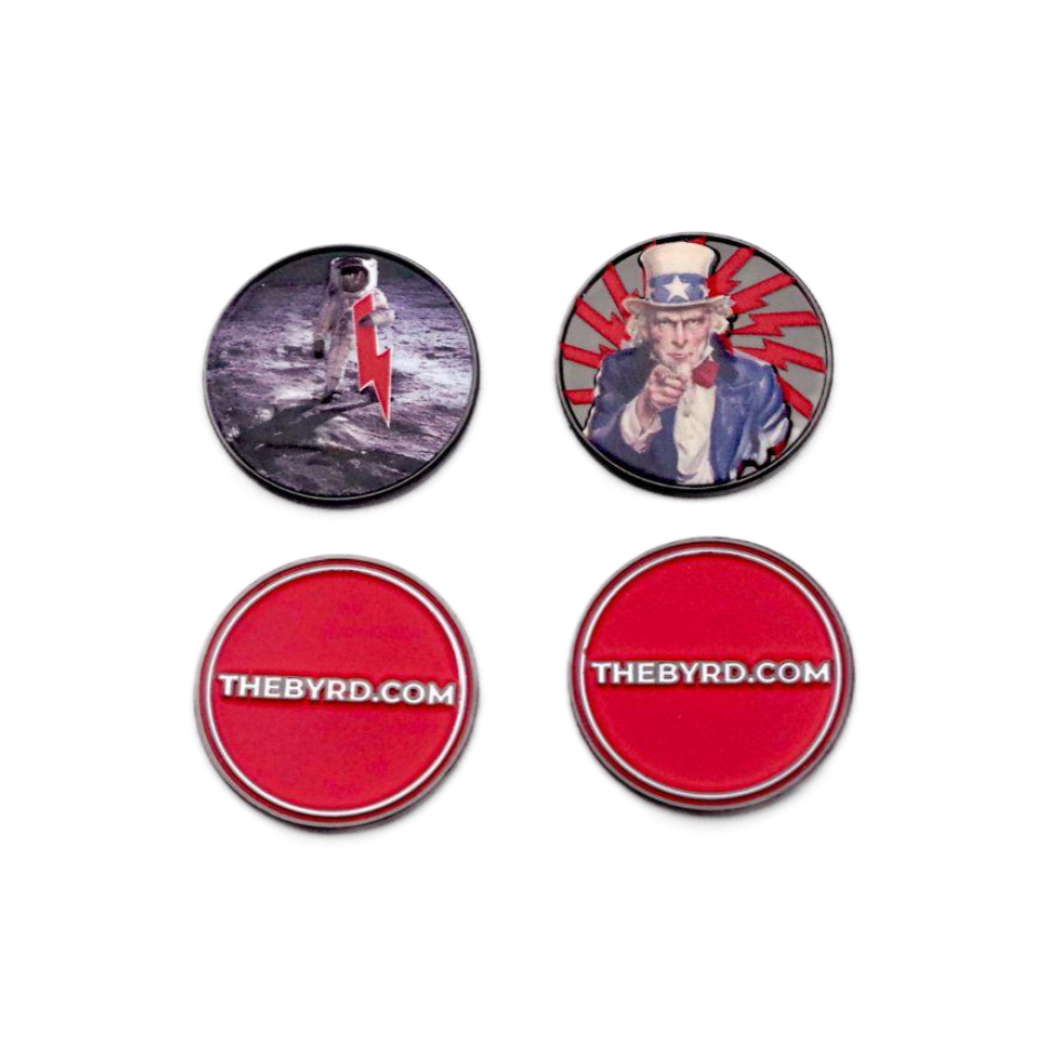 BYRD BALL MARKERS - Merica - The Golf Guys Online