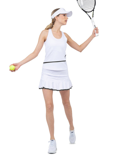 Baseline Butterfly Skirt - White/Black - The Golf Guys Online