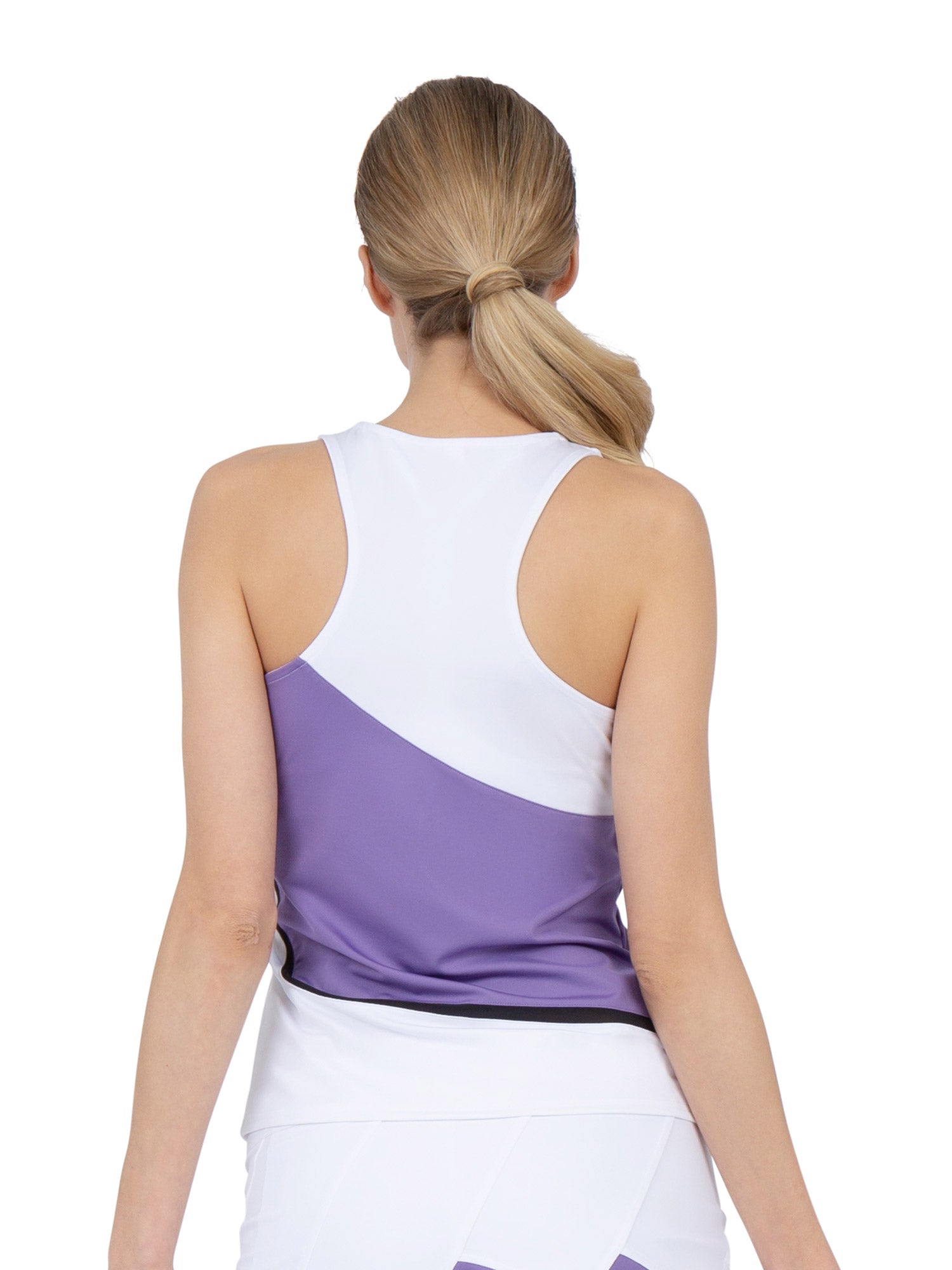 Baseline Tank - White/Lavender Combo - The Golf Guys Online