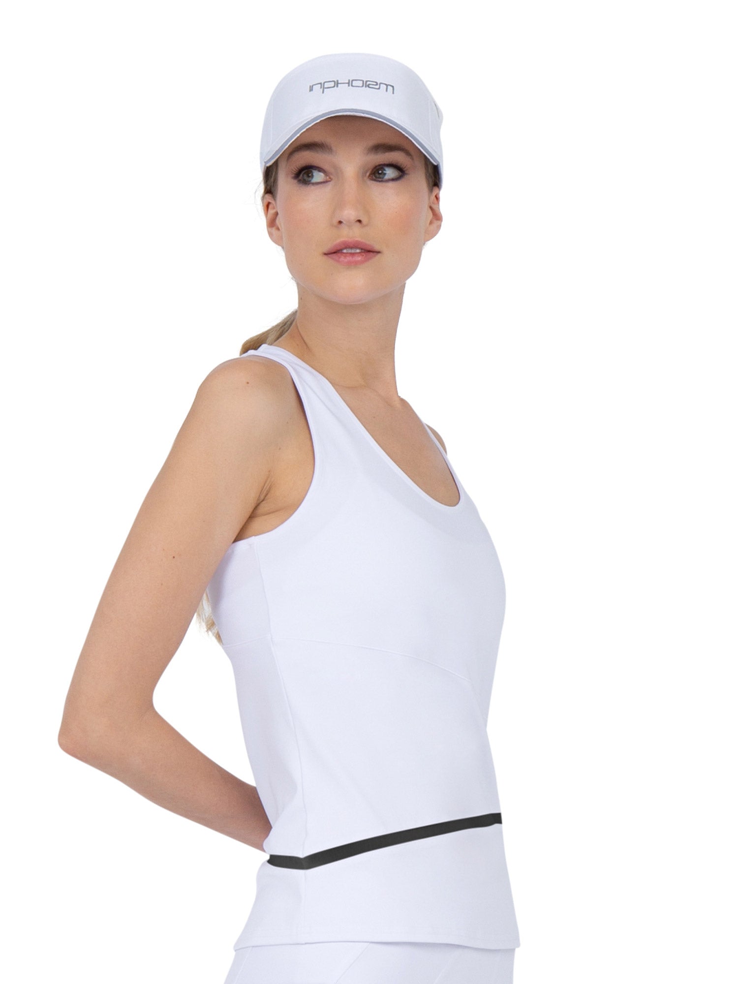 Baseline Tank - White/Black - The Golf Guys Online