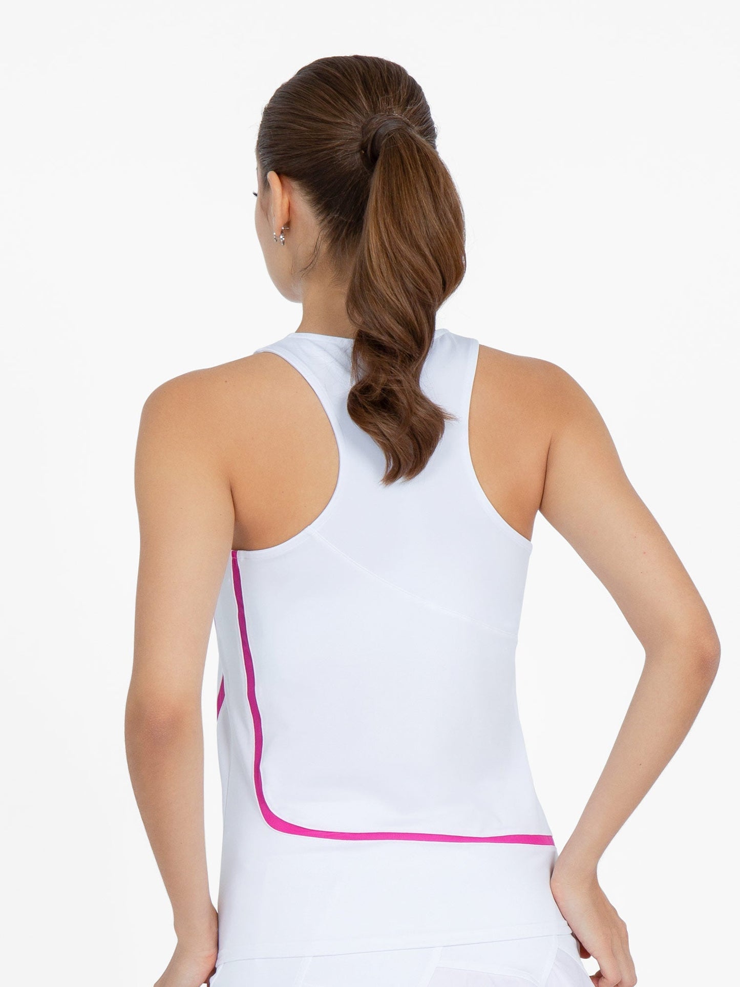 Baseline Tank - White/Pink - The Golf Guys Online