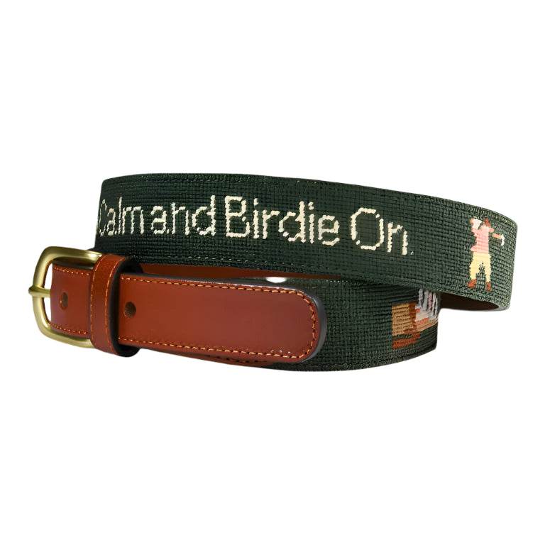 Golf Birdie On Needlepoint Belt - The Golf Guys Online
