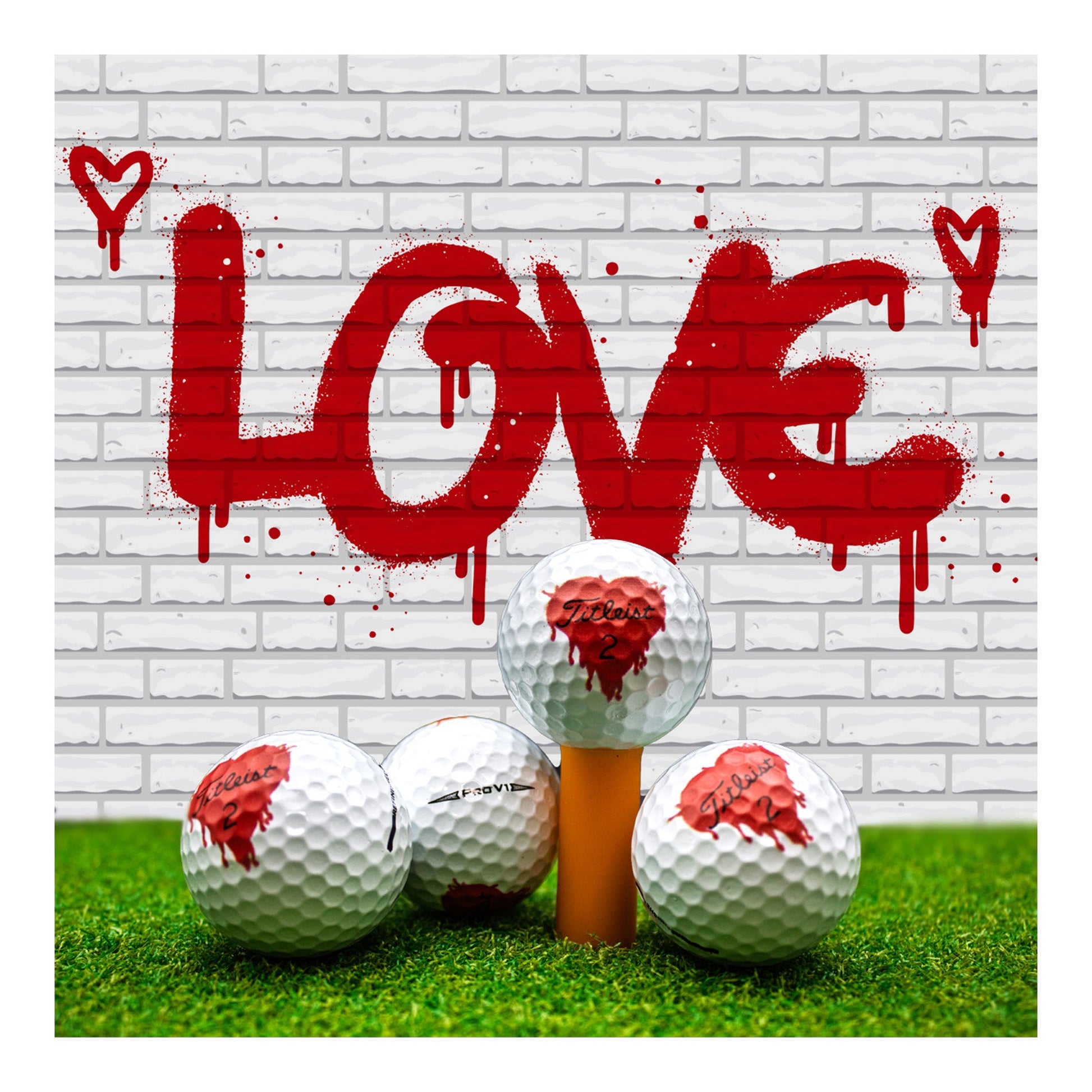 Refurbished Titleist Pro V1 Bleeding Hearts Golf Balls