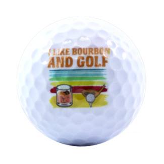 New Novelty I Like Bourbon and Golf Balls