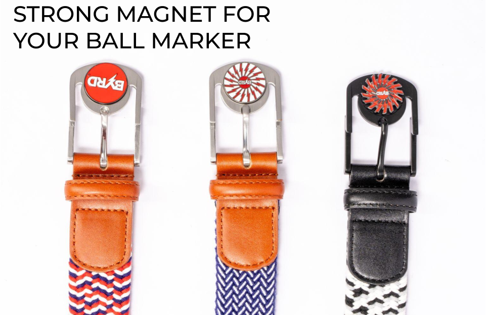 THE BRAIDED BYRD GOLF BELT - Red & White Bluebyrd - The Golf Guys Online