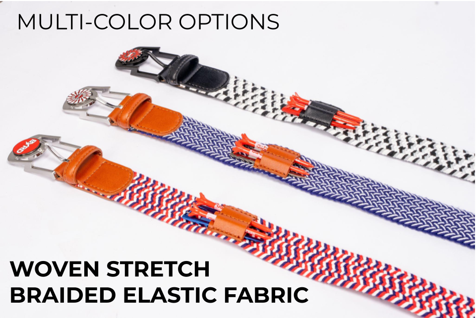 THE BRAIDED BYRD GOLF BELT - Red & White Bluebyrd - The Golf Guys Online