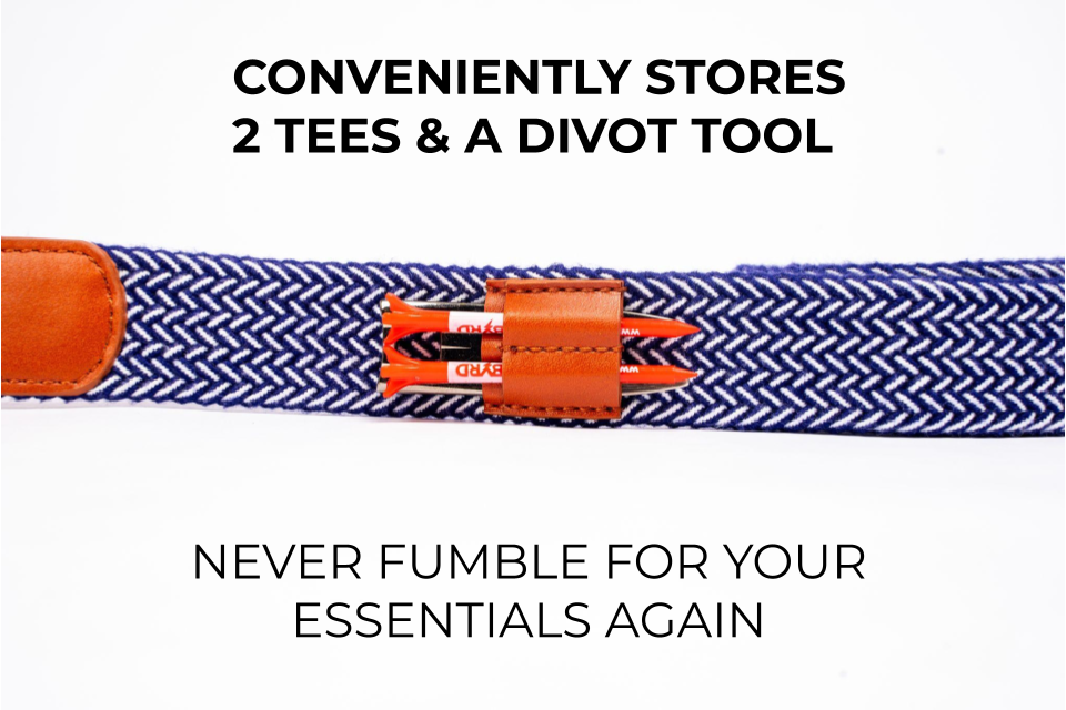 THE BRAIDED BYRD GOLF BELT - Red & White Bluebyrd - The Golf Guys Online