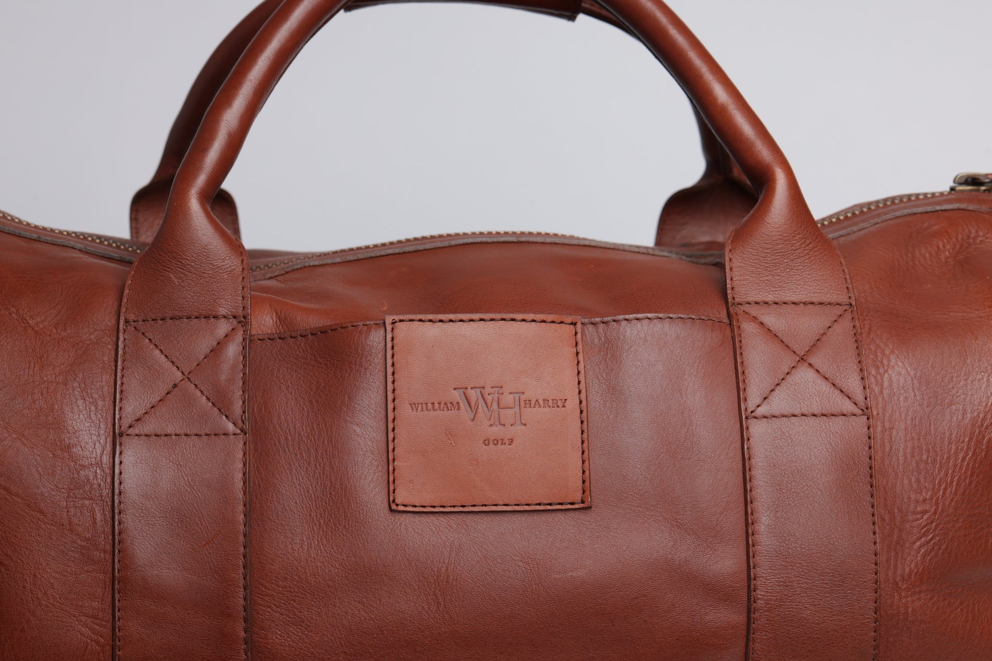 W&H Weekender - Brown Leather Golf Travel Bag