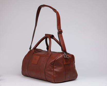 W&H Weekender - Brown Leather Golf Travel Bag
