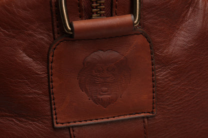 W&H Weekender - Brown Leather Golf Travel Bag