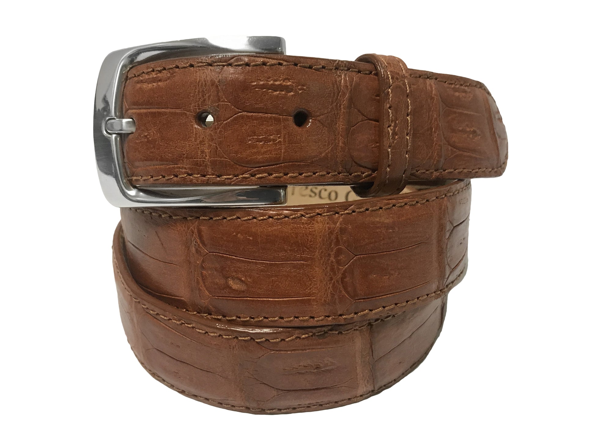Caiman Skin Belt Cognac Classic - The Golf Guys Online