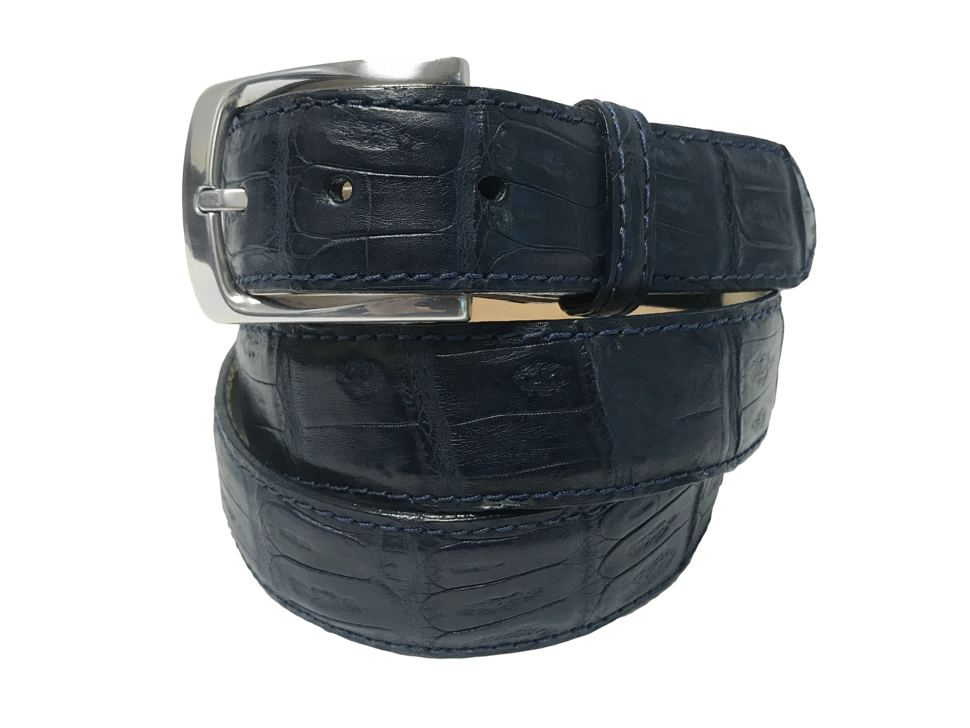 Caiman Skin Belt Navy Classic - The Golf Guys Online