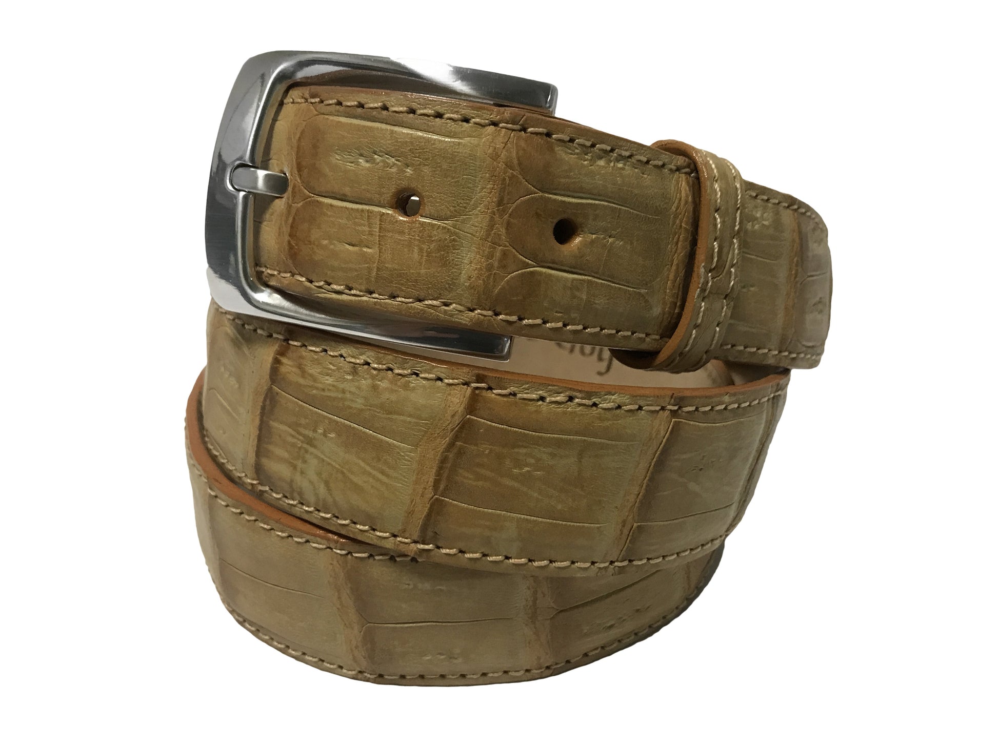 Caiman Skin Belt Sand Classic - The Golf Guys Online