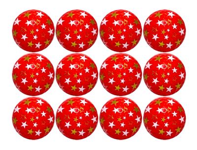 New Novelty Red Stars Ornament Golf Balls