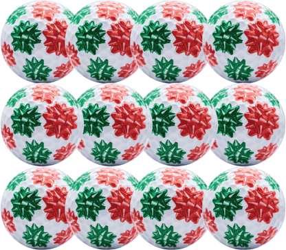 New Novelty Christmas Bows Golf Balls