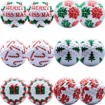 New Novelty Deluxe Christmas 2 Mix Golf Balls