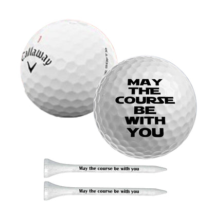 Refurbished Brands - May the course be with you Golf Balls & 10 tees