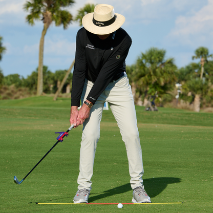 Top Training Aids Bundle: The Straightaway, Swing Setter and Aimstick + Training Grip - The Golf Guys Online