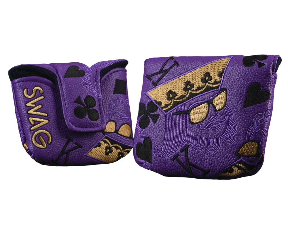 Limited Swag Golf - Purple Reign Poker King Mallet Putter Headcover *opened, no bag*