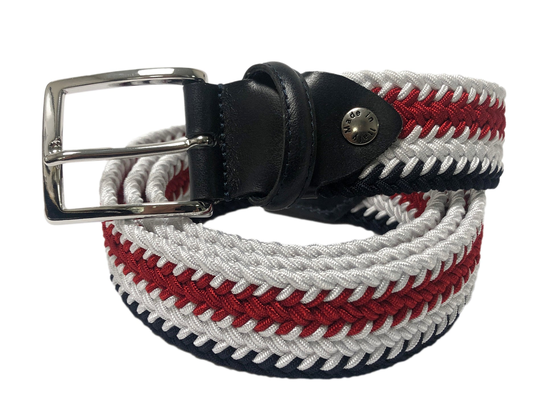 Cotton Stretch Belt Sailboat Stripes - The Golf Guys Online