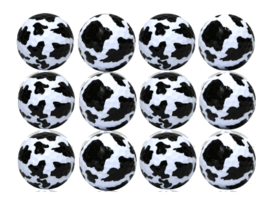 New Novelty Holstein Cow Hide Print Golf Balls