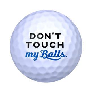 New Novelty Don't Touch My Balls Golf Balls - New Funny Novelty Golf Balls