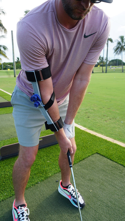 Right Angle V2 Golf Swing Elbow Brace – Backswing Trainer for Trail Arm Position Golf Training Aids