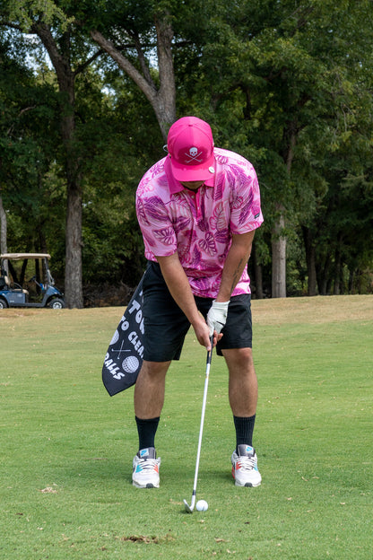 Pink Floral Polo - The Golf Guys Online