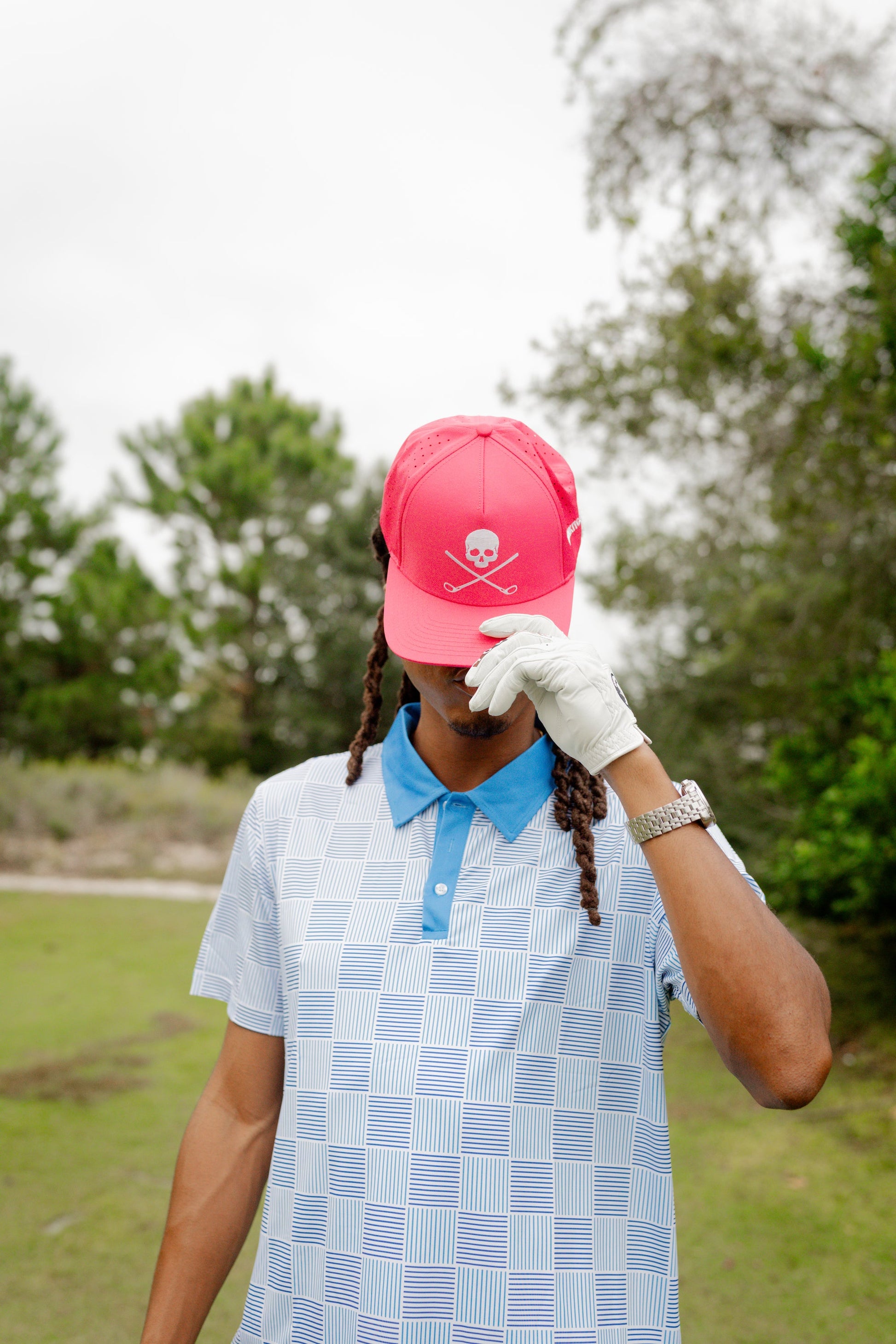 Pink Skull Golf Hat - The Golf Guys Online