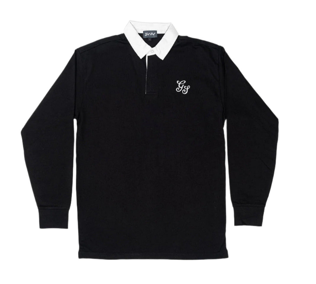 Golf Stuff - Black Long Sleeve Polo - The Golf Guys Online
