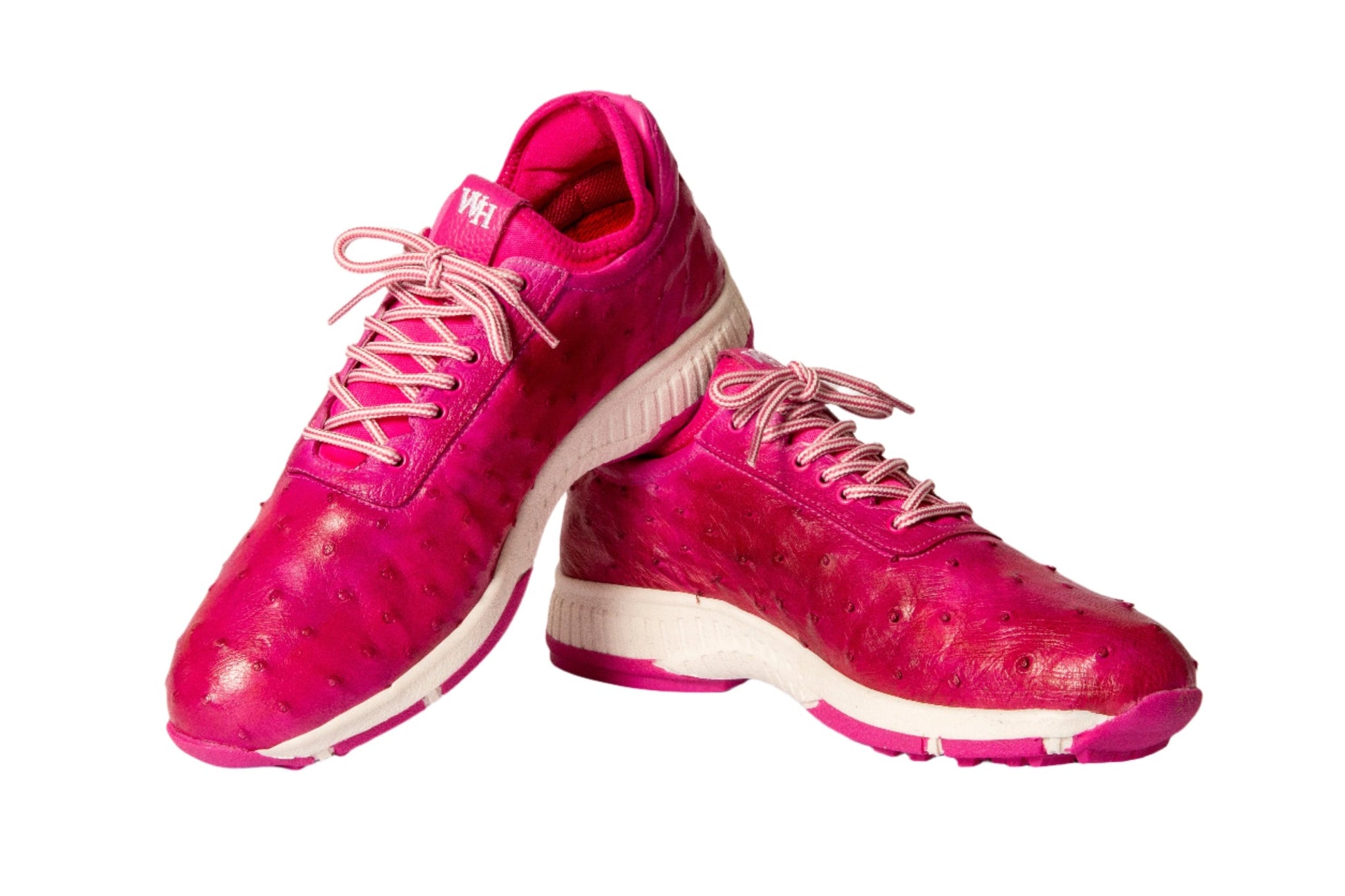 W&H Eagle - Ostrich Skin Women's Golf Shoes in Pink