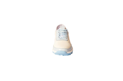 W&H Lynx - Deerskin Women's Golf Shoes in White and Light Blue