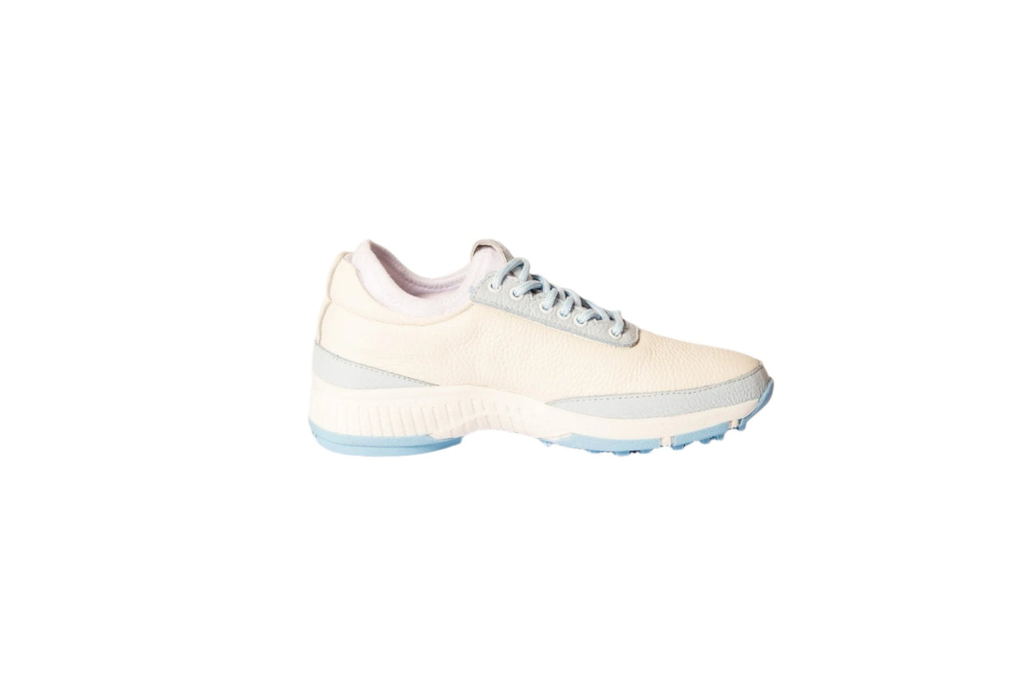 W&H Lynx - Deerskin Women's Golf Shoes in White and Light Blue