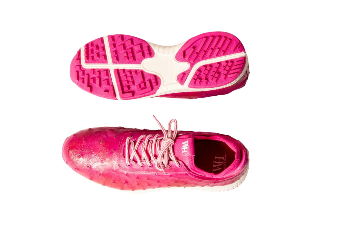 W&H Eagle - Ostrich Skin Women's Golf Shoes in Pink