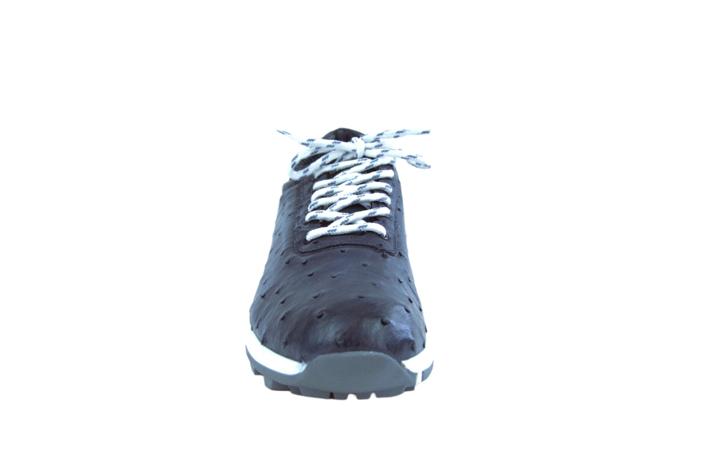 W&H Eagle - Ostrich Skin Golf Shoes for Men in Blue with Gray Soles