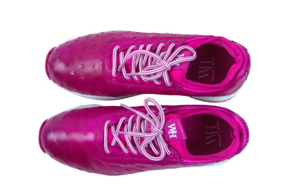 W&H Eagle - Ostrich Skin Women's Golf Shoes in Pink