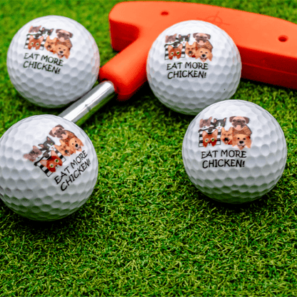 New Novelty Eat More Chicken Golf Balls