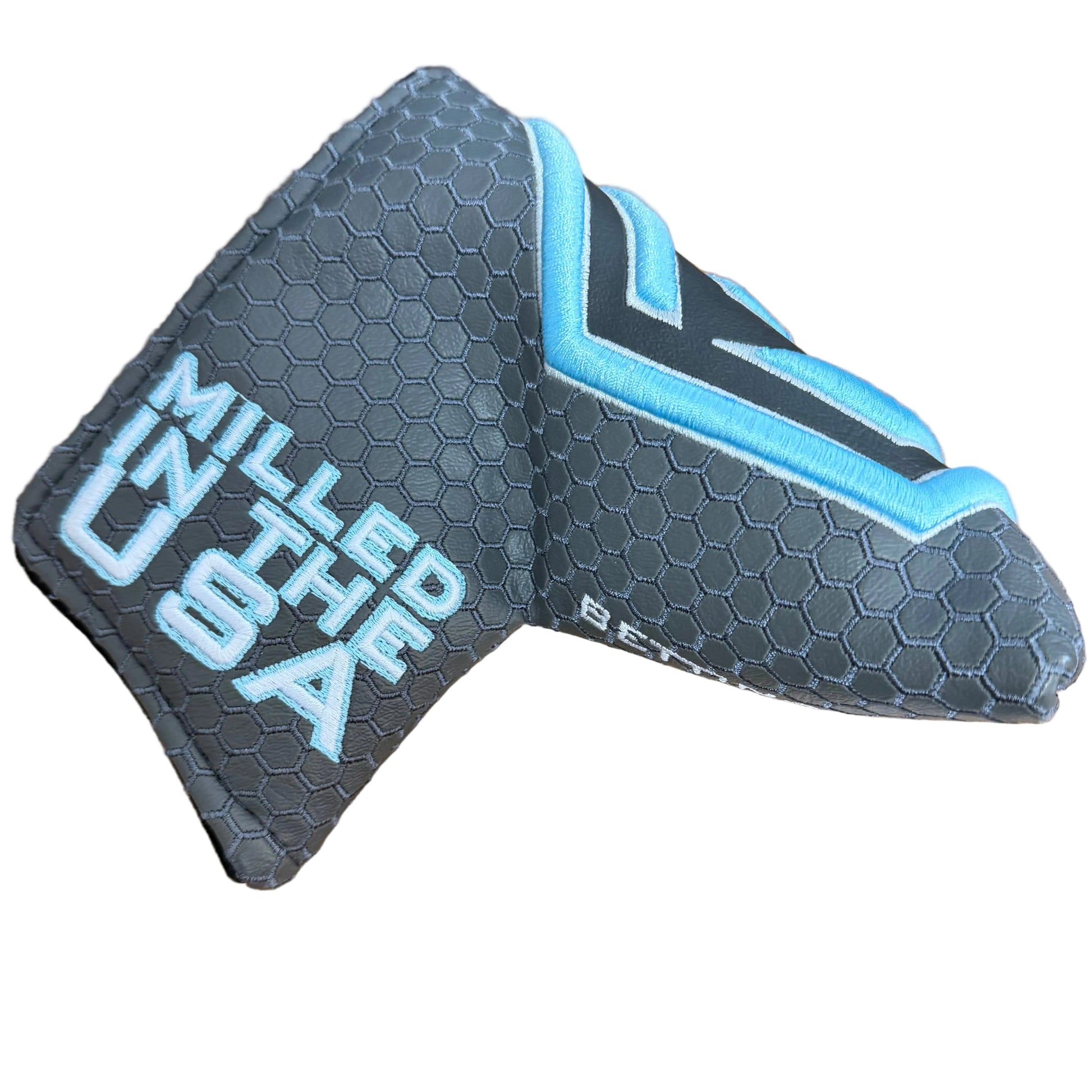 Limited Bettinardi 2022 Jumbo Hex B Specialty Run Blade Putter Headcover Grey/Light Blue/White