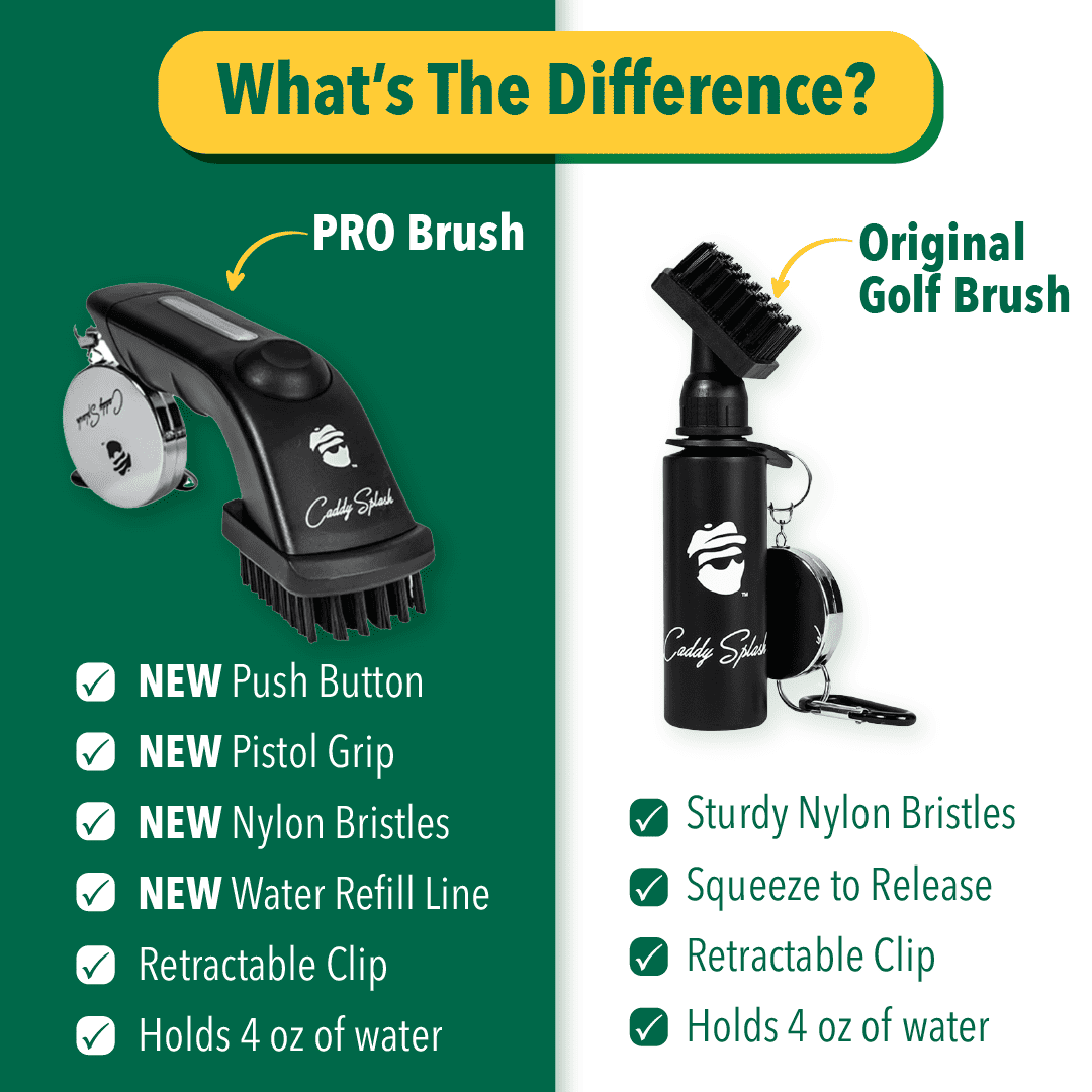 Golf Club Water Brush Pro Cleaner - Black Caddy Splash